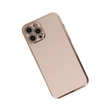 Mey İthalat®  iPhone 12 Pro Max Kılıf Volet Silikon - Pembe
