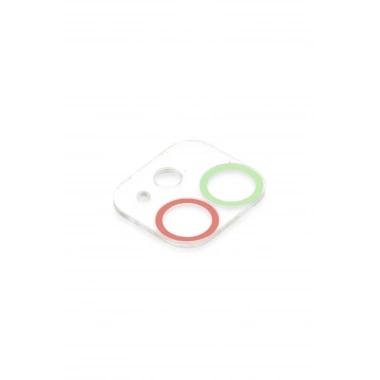 Mey İthalat® iPhone 12 Renkli Kamera Lens Koruma Cam - Yeşil-Pembe