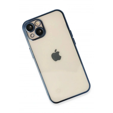 Mey İthalat®  iPhone 13 Kılıf  Lensli Silikon - Lacivert