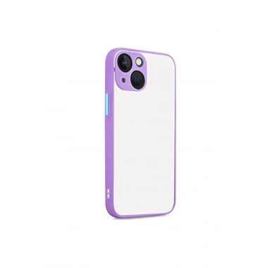 Mey İthalat®  iPhone 13 Kılıf Montreal Silikon Kapak - Mor