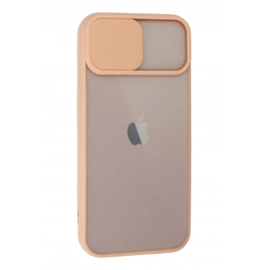 Mey İthalat® iPhone 13 Kılıf Palm Buzlu Kamera Sürgülü Silikon - Pembe