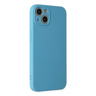 Mey İthalat®  iPhone 13 Mini Kılıf Nano içi Kadife Silikon - Mavi