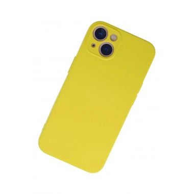 Mey İthalat®  iPhone 13 Mini Kılıf Nano içi Kadife Silikon - Sarı