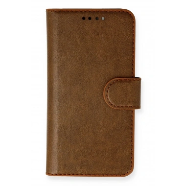 Mey İthalat®  iPhone 13 Mini Kılıf Trend S Plus Kapaklı Kılıf - Taba