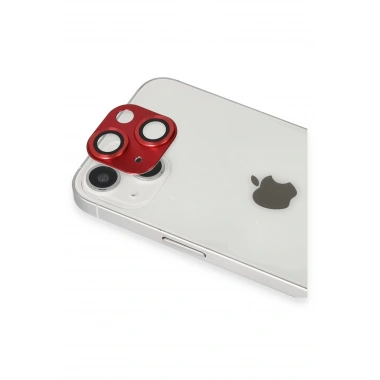 Mey İthalat® iPhone 13 Pers Alüminyum Kamera Lens - Kırmızı