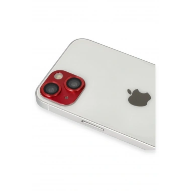 Mey İthalat® iPhone 13 Pers Alüminyum Kamera Lens - Kırmızı