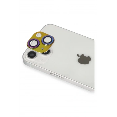 Mey İthalat® iPhone 13 Pers Alüminyum Kamera Lens - Rainbow