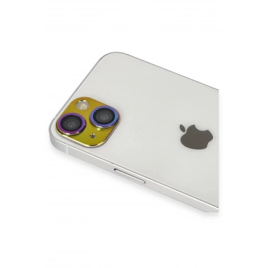 Mey İthalat® iPhone 13 Pers Alüminyum Kamera Lens - Rainbow