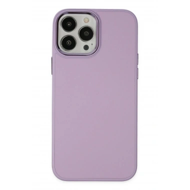 Mey İthalat® iPhone 13 Pro Kılıf Asya Deri Silikon - Lila