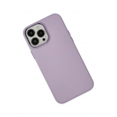 Mey İthalat® iPhone 13 Pro Kılıf Asya Deri Silikon - Lila