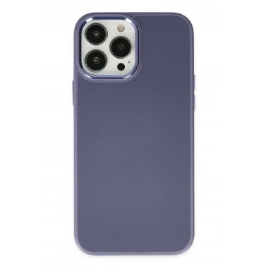 Mey İthalat® iPhone 13 Pro Kılıf Asya Deri Silikon - Mor