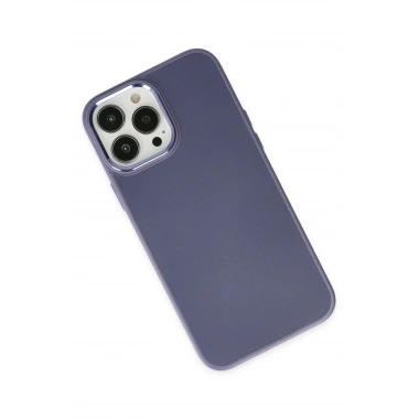 Mey İthalat® iPhone 13 Pro Kılıf Asya Deri Silikon - Mor