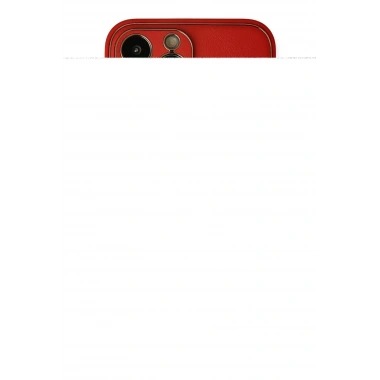 Mey İthalat®  iPhone 13 Pro Kılıf Coco Deri Silikon Kapak - Kırmızı