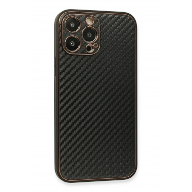 Mey İthalat®  iPhone 13 Pro Kılıf Coco Karbon Silikon - Siyah
