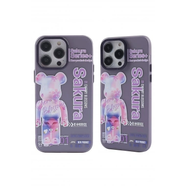 Mey İthalat® iPhone 13 Pro Kılıf Desenli Kapak - Mor - 1