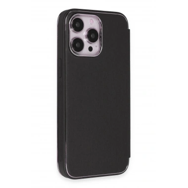Mey İthalat® iPhone 13 Pro Kılıf Dolpin Kapaklı - Siyah
