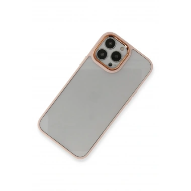 Mey İthalat® iPhone 13 Pro Kılıf Dora Kapak - Pudra