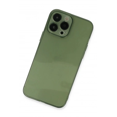 Mey İthalat®  iPhone 13 Pro Kılıf Fly Lens Silikon - Yeşil
