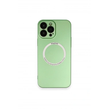 Mey İthalat® iPhone 13 Pro Kılıf Jack Magneticsafe Lens Silikon - Yeşil