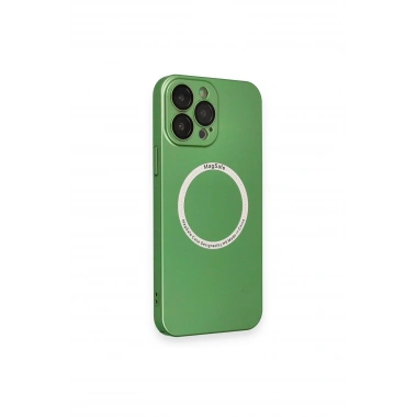 Mey İthalat® iPhone 13 Pro Kılıf Jack Magneticsafe Lens Silikon - Yeşil