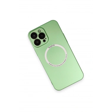 Mey İthalat® iPhone 13 Pro Kılıf Jack Magneticsafe Lens Silikon - Yeşil
