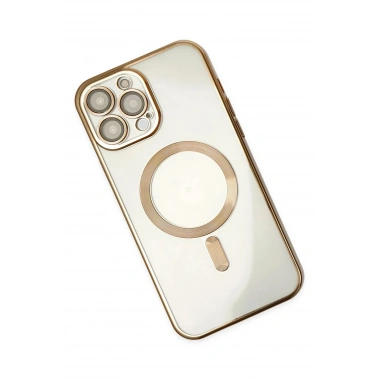 Mey İthalat®  iPhone 13 Pro Kılıf Kross Magneticsafe Kapak - Gold
