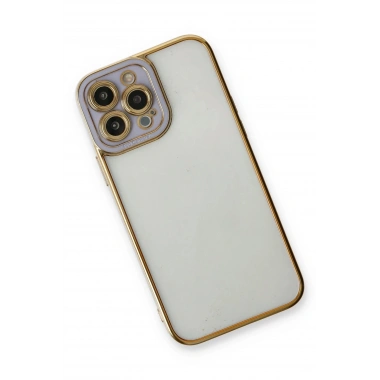 Mey İthalat®  iPhone 13 Pro Kılıf Liva Lens Silikon - Lila