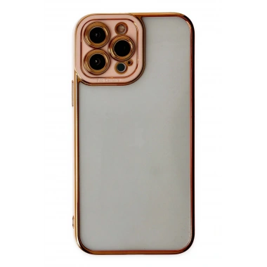 Mey İthalat® iPhone 13 Pro Kılıf Liva Lens Silikon - Rose