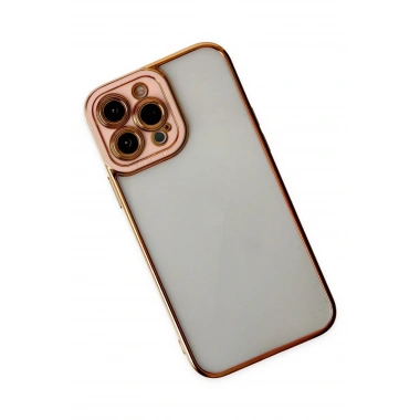 Mey İthalat® iPhone 13 Pro Kılıf Liva Lens Silikon - Rose