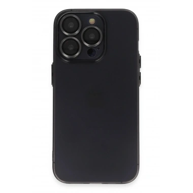 Mey İthalat® iPhone 13 Pro Kılıf Luko Lens Silikon - Siyah