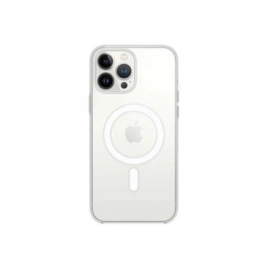 Mey İthalat®  iPhone 13 Pro Kılıf Magneticsafe Şeffaf Silikon - Şeffaf
