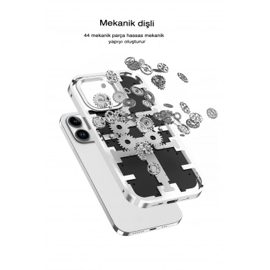 Mey İthalat® iPhone 13 Pro Kılıf Mekanik Bumper Kapak - Yeşil