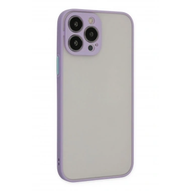 Mey İthalat®  iPhone 13 Pro Kılıf Montreal Silikon Kapak - Mor