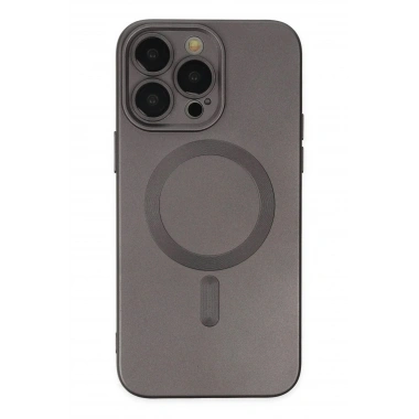 Mey İthalat® iPhone 13 Pro Kılıf Moshi Lens Magneticsafe Silikon - Füme
