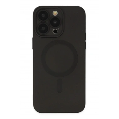 Mey İthalat®  iPhone 13 Pro Kılıf Moshi Lens Magneticsafe Silikon - Siyah
