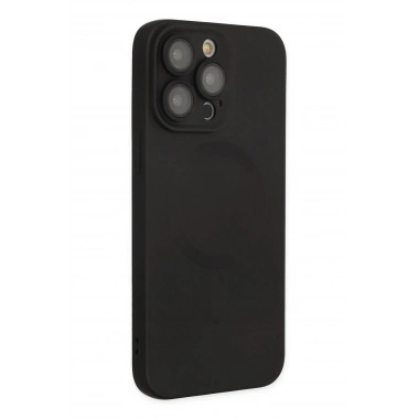Mey İthalat®  iPhone 13 Pro Kılıf Moshi Lens Magneticsafe Silikon - Siyah