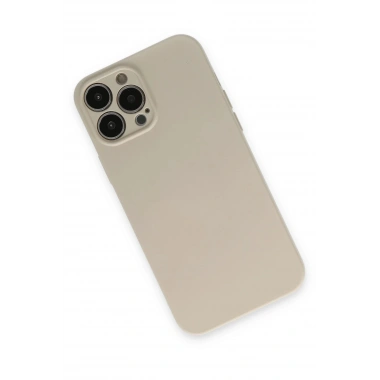 Mey İthalat®  iPhone 13 Pro Kılıf Nano içi Kadife Silikon - Bej