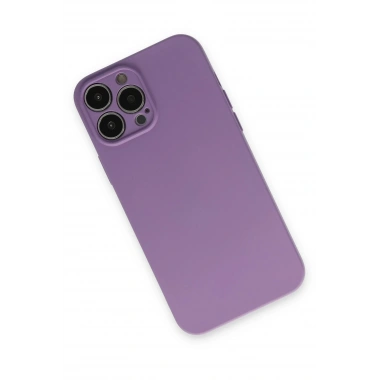 Mey İthalat®  iPhone 13 Pro Kılıf Nano içi Kadife Silikon - Koyu Lila