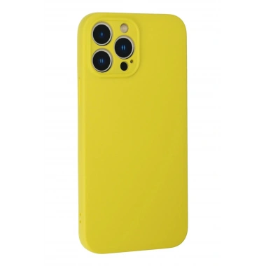 Mey İthalat®  iPhone 13 Pro Kılıf Nano içi Kadife Silikon - Sarı
