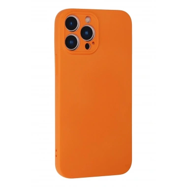Mey İthalat®  iPhone 13 Pro Kılıf Nano içi Kadife Silikon - Turuncu