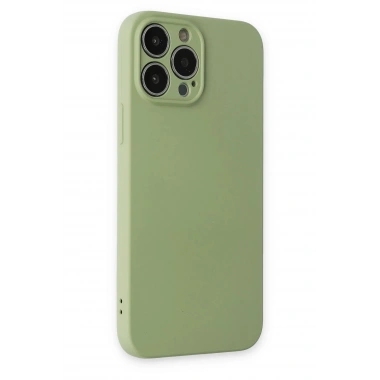 Mey İthalat®  iPhone 13 Pro Kılıf Nano içi Kadife Silikon - Yeşil