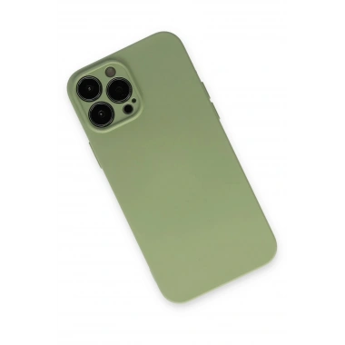 Mey İthalat®  iPhone 13 Pro Kılıf Nano içi Kadife Silikon - Yeşil