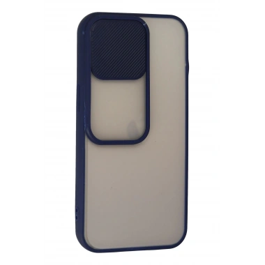 Mey İthalat® iPhone 13 Pro Kılıf Palm Buzlu Kamera Sürgülü Silikon - Lacivert