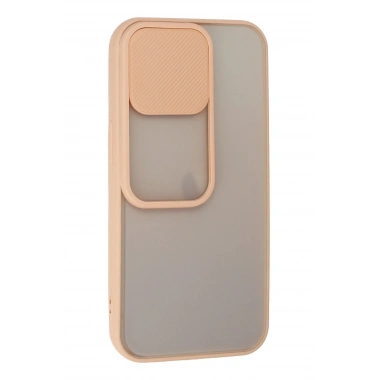 Mey İthalat® iPhone 13 Pro Kılıf Palm Buzlu Kamera Sürgülü Silikon - Pembe