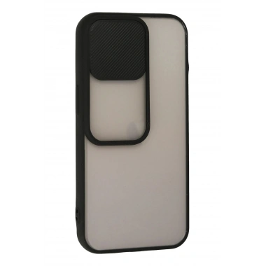 Mey İthalat® iPhone 13 Pro Kılıf Palm Buzlu Kamera Sürgülü Silikon - Siyah