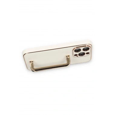 Mey İthalat®  iPhone 13 Pro Max Kılıf Coco Elit Kapak - Beyaz