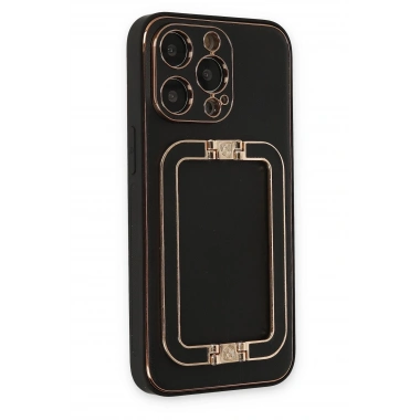 Mey İthalat®  iPhone 13 Pro Max Kılıf Coco Elit Kapak - Siyah