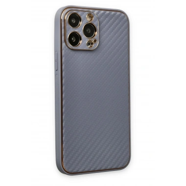 Mey İthalat®  iPhone 13 Pro Max Kılıf Coco Karbon Silikon - Gri