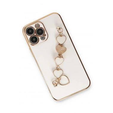 Mey İthalat®  iPhone 13 Pro Max Kılıf Esila Silikon - Beyaz