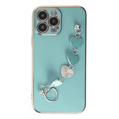 Mey İthalat® iPhone 13 Pro Max Kılıf Esila Silikon - Su Yeşili